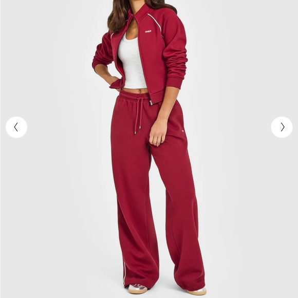Oner Active Pants - Oner Active Jersey Tracksuit Ruby Red Joggers